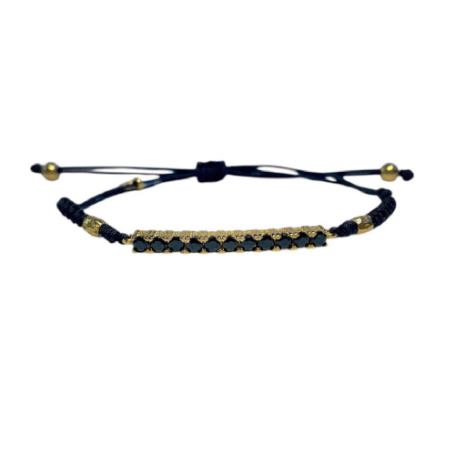 BLACK TOP SILVER BRACELET - PU7852PXN