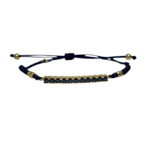 BLACK TOP SILVER BRACELET - PU7852PXN
