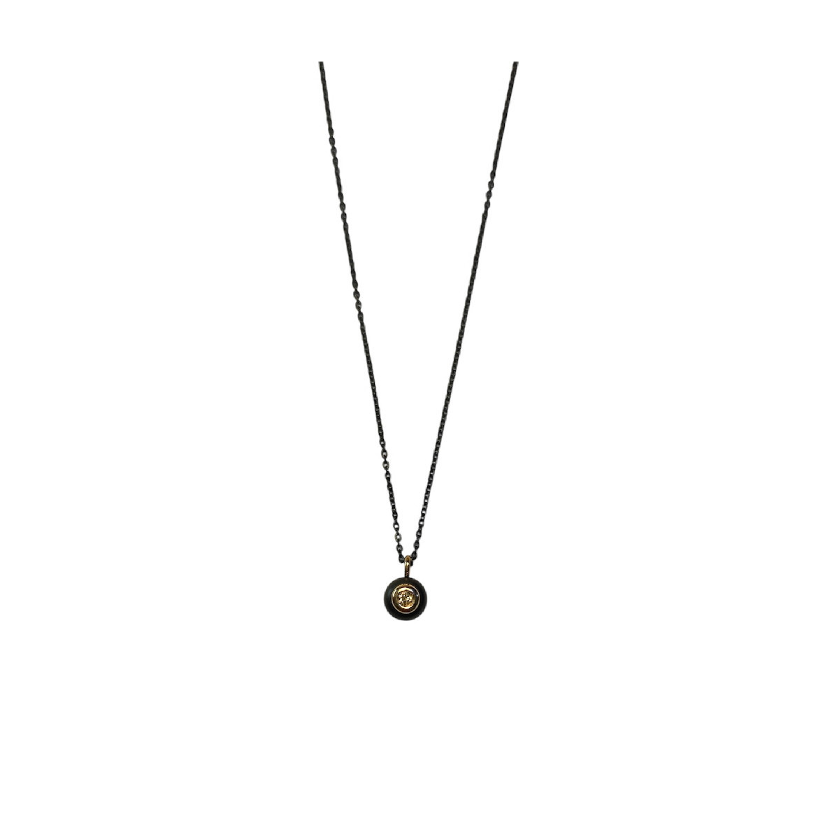 COLLAR OROTECH ORO ROSA DIAMANTE BROWN - CK 7-11 SRB