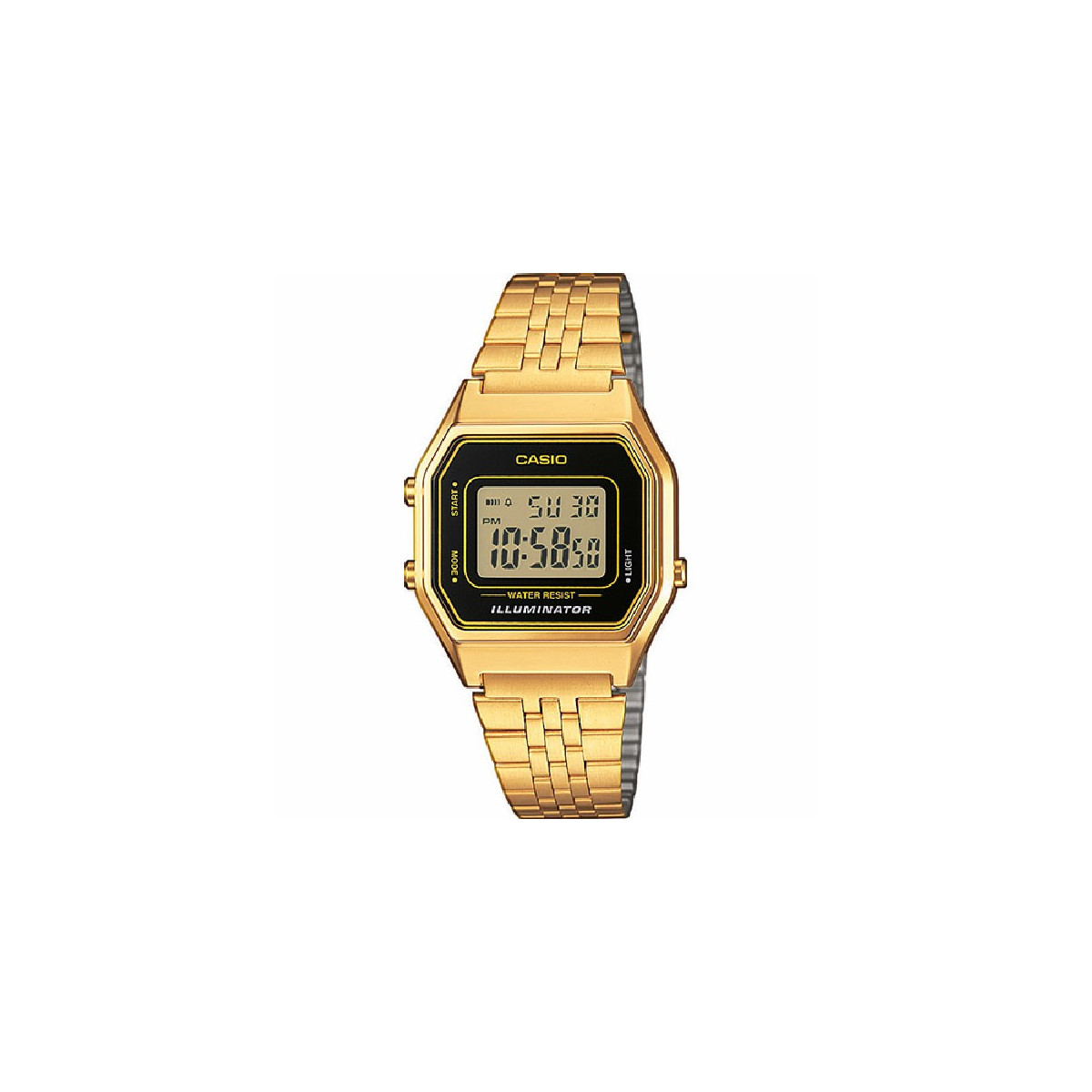 RELOJ CASIO RETRO GOLD DIGITAL MEDIANO - LA680WEGA-1ER