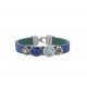 PULSERA SUNFIELD CUERO AZUL - PU061247