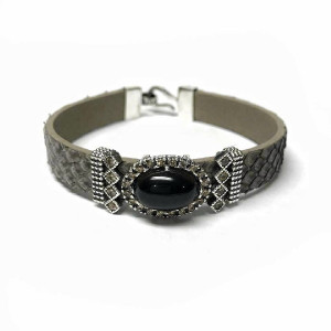 PULSERA TOP SILVER CUARZO FUMÉ - PU5732PFU