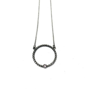 PINK TOP SILVER NECKLACE - CO5932PL