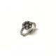 PINK FLOWER TOP SILVER RING - AN5919PRL