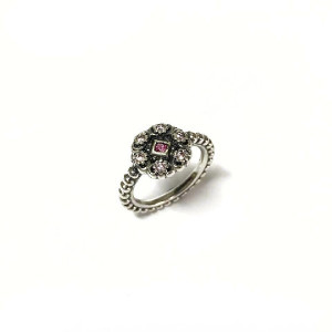 ANILLO TOP SILVER FLOR ROSA - AN5919PRL