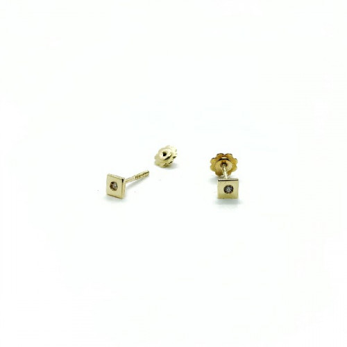 SQUARE CLIMENT 1890 BABY EARRINGS - D-326R/BR
