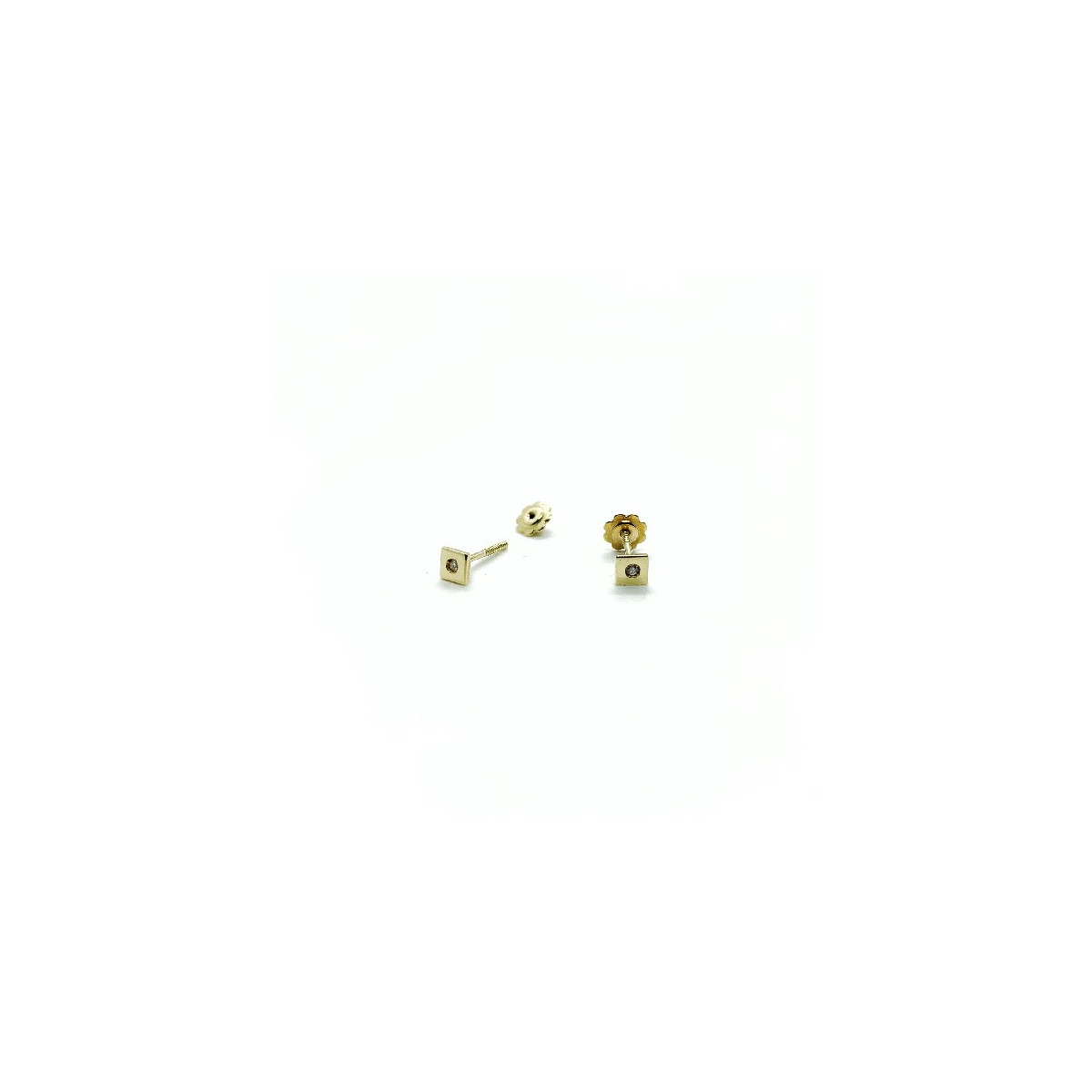 SQUARE CLIMENT 1890 BABY EARRINGS - D-326R/BR