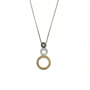 CIRCLES BICOLOR PENDANT - P12-31/70958/BR