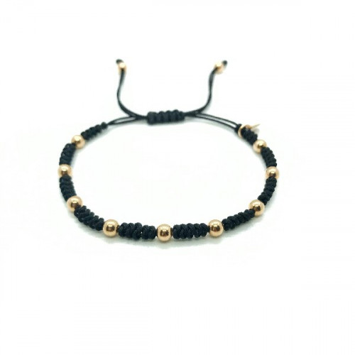 ROSE GOLD BALLS JAIBOR NYLON BRACELET - B9443MP999