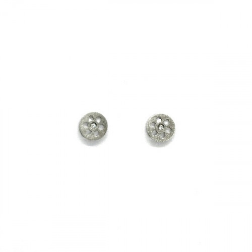 PENDIENTES PLACA FLOR - F4057M