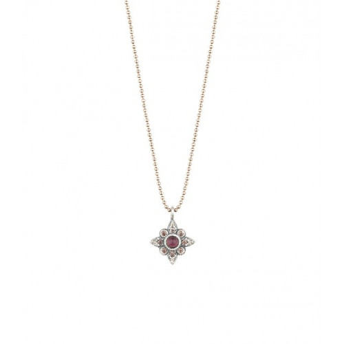 STAR ROSE TOUMALINE SUNFIELD NECKLACE - CL061410/26