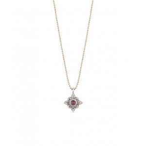 STAR ROSE TOUMALINE SUNFIELD NECKLACE - CL061410/26