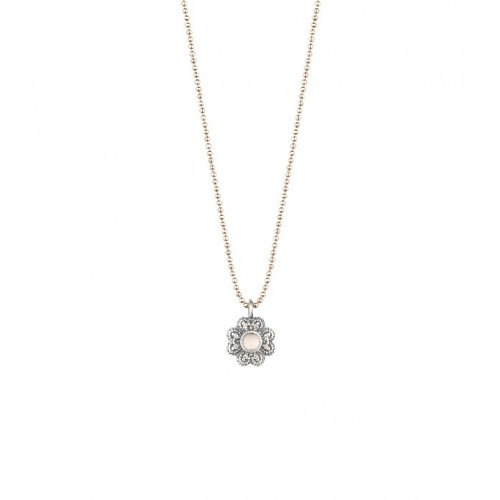 FLOR ROSE QUARTZ SUNFIELD NECKLACE - CL061411/15