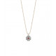 ROSE TOURMALINE FLOWER SUNFIELD NECKLACE - CL061411/26