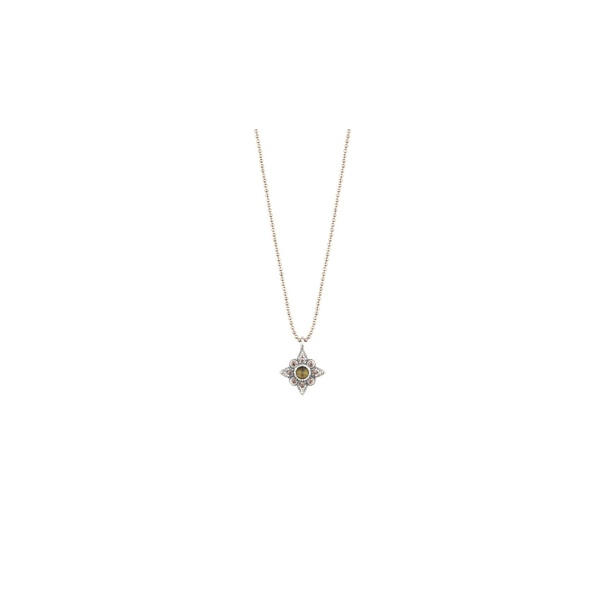 CITRINE STAR SUNFIELD NECKLACE - CL061410/25