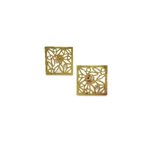 SQUARE LEAVES CLIMENT 1890 EARRINGS - D-2507P3/BR