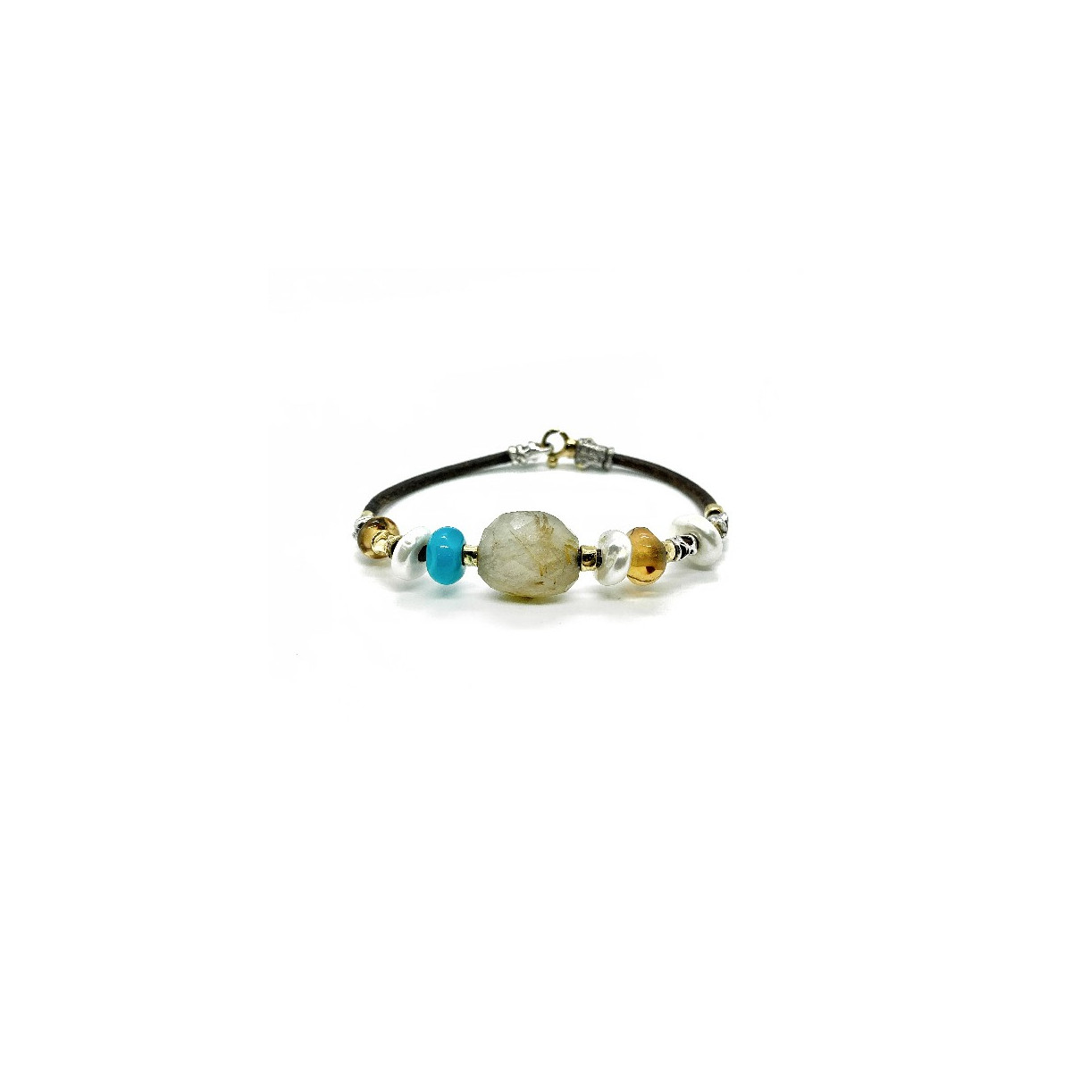 PULSERA MISANI CUARZO RUTILADO - B718