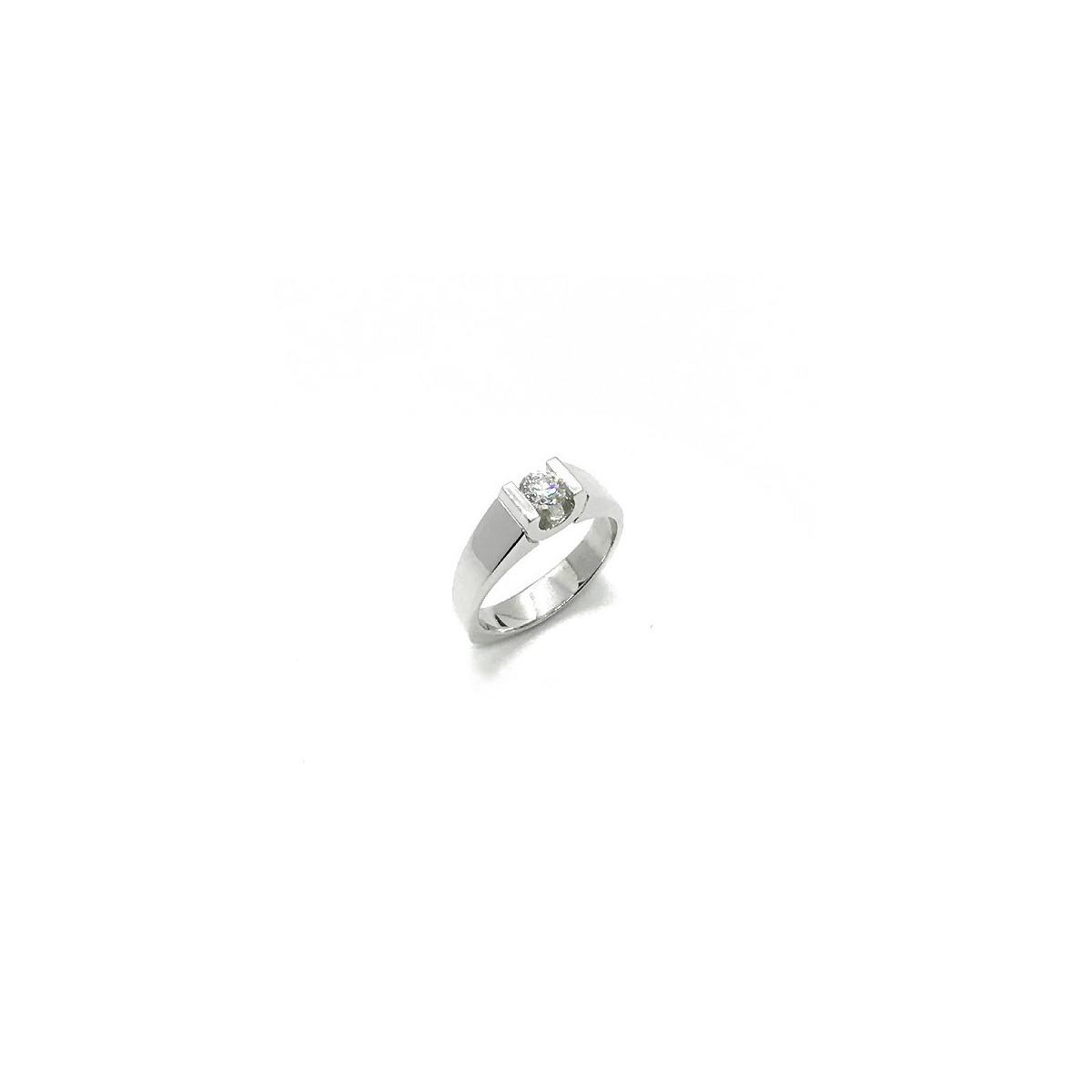 ANILLO CLIMENT 1890  SOLITARIO ORO BLANCO - S-2531/BR