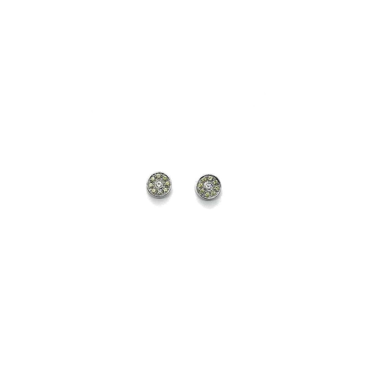 PENDIENTES ORO BLANCO DIAMANTES - D-12-08703