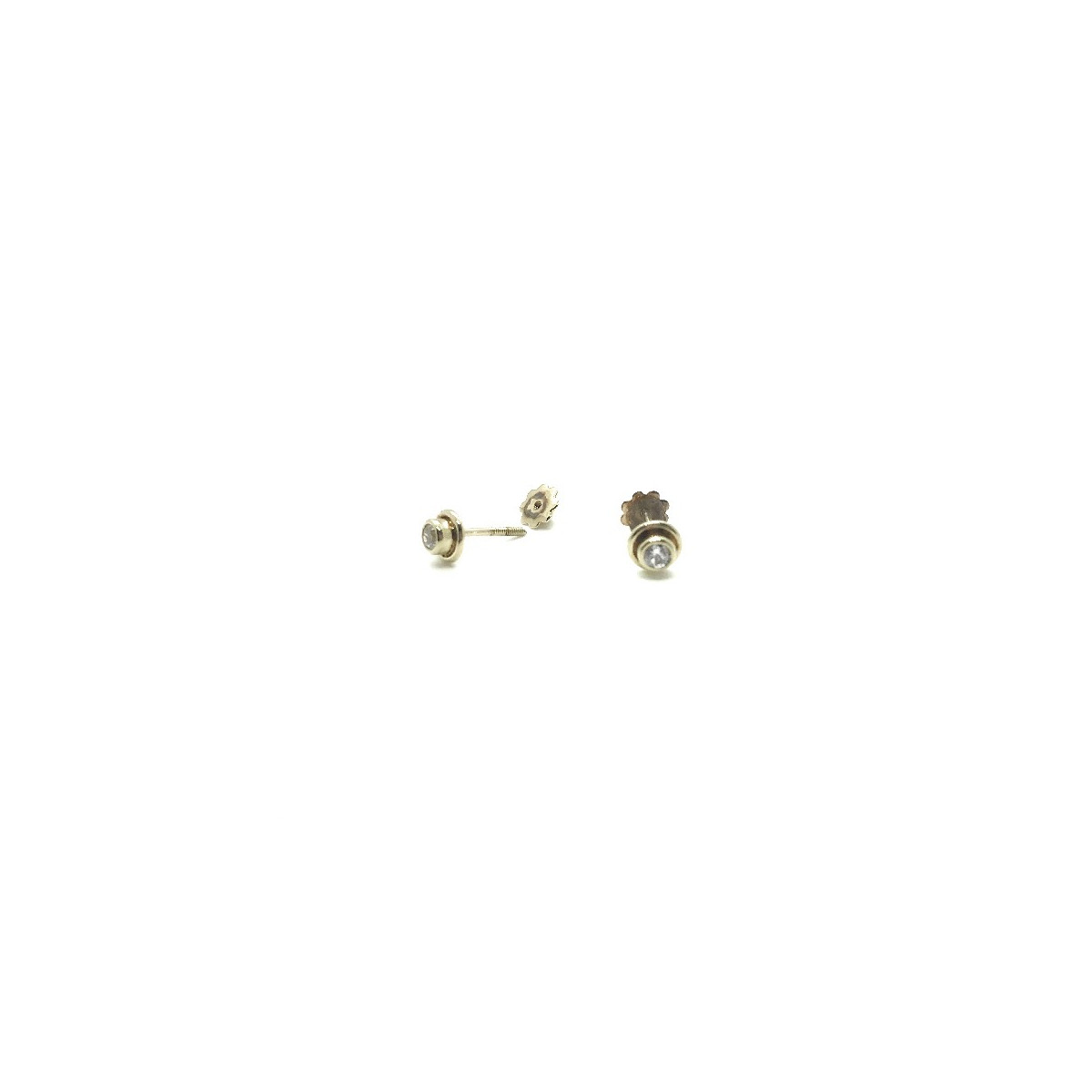 YELLOW GOLD CLIMENT 1890 ZIRCONS EARRINGS - D-2105R/ZR