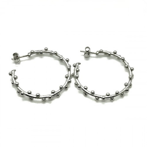 SILVER TOP SILVER EARRINGS - PE6206PCRI