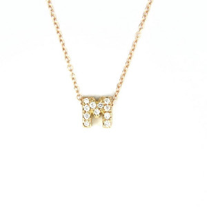 ROSE GOLD DIAMOND M NECKLACE - 4822MRP/001