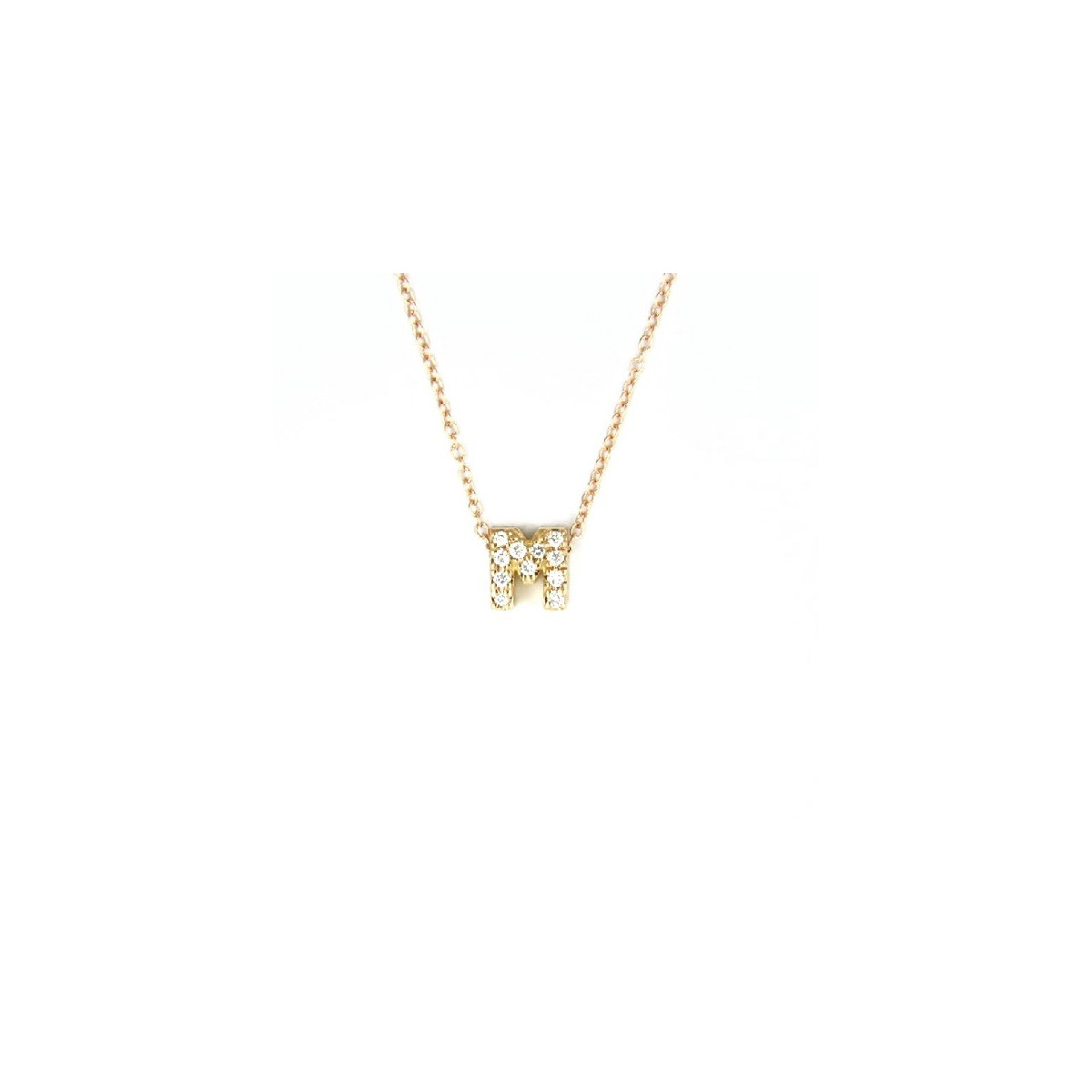 ROSE GOLD DIAMOND M NECKLACE - 4822MRP/001