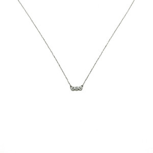 COLLAR EKAN ORO BLANCO 3 DIAMANTES - 078599