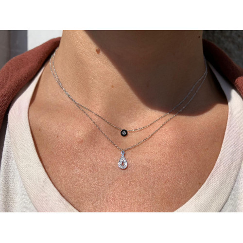 COLLAR EKAN ORO BLANCO DIAMANTE - 088073