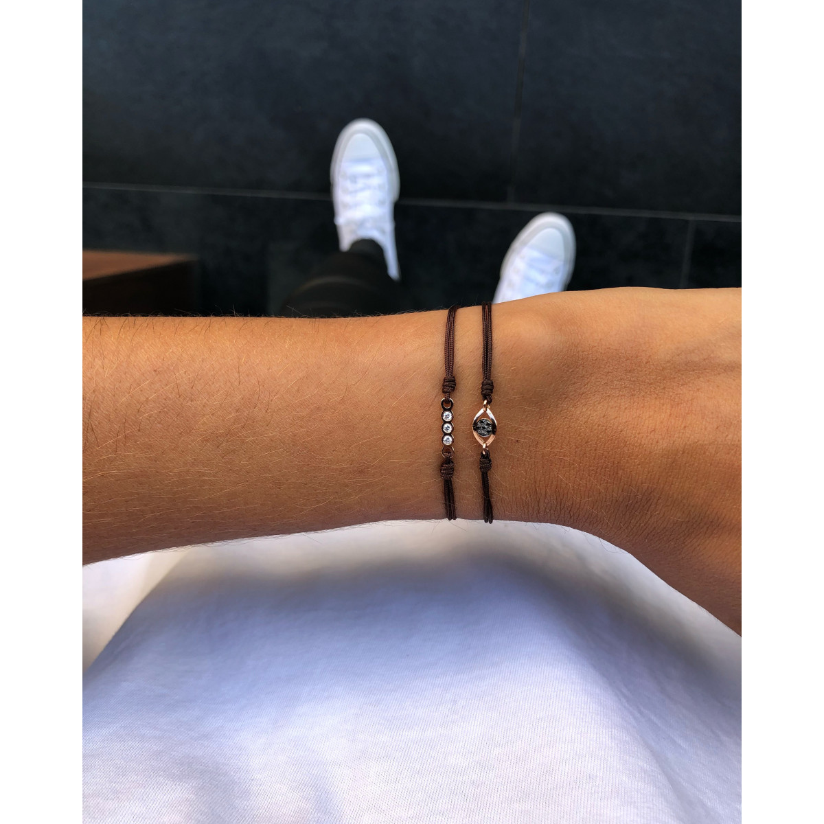 ROSE GOLD 3 DIAMONDS EKAN BRACELET - 087904