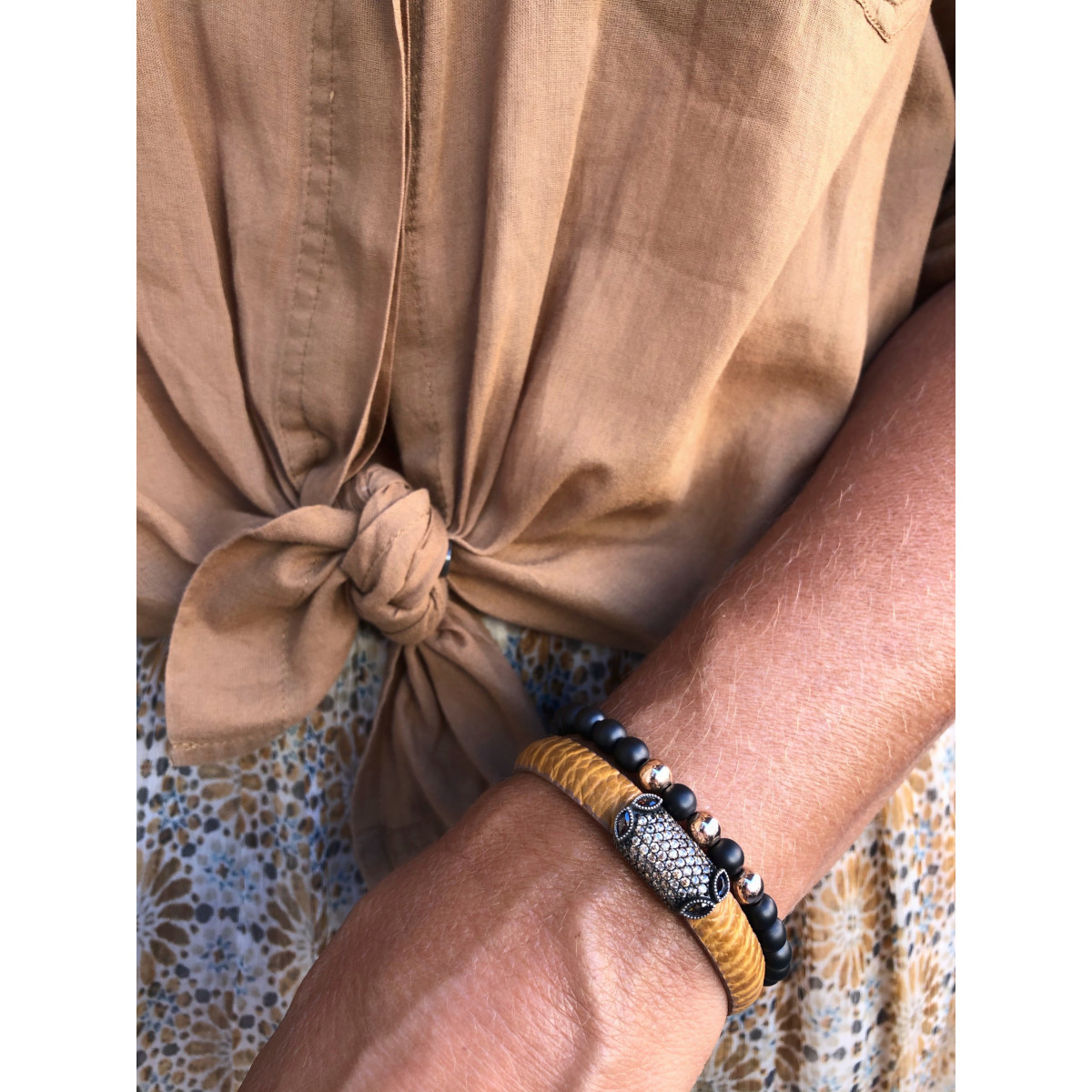 BROWN MELLOW SUNFIELD BRACELET  - PU061650