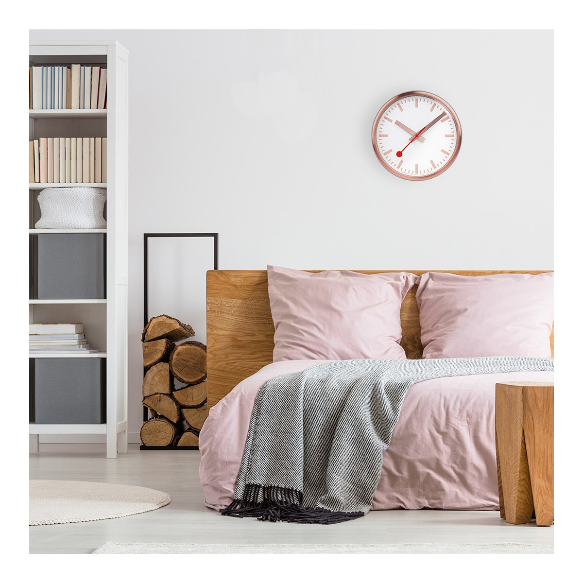 RELOJ MONDAINE SBB PARED ROSADO - M990CLOCK17SBK