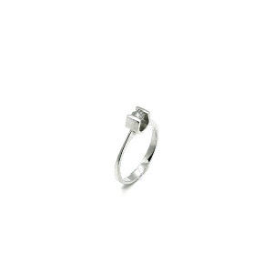 WHITE GOLD SOLITARY CLIMENT 1890 RING - S-247/BR