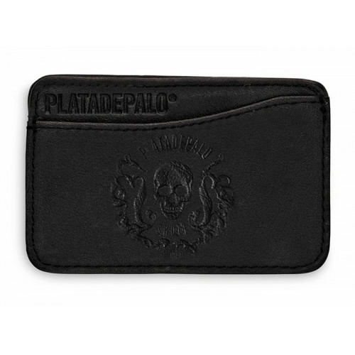 BLACK LEATHER PLATADEPALO CARD - ACS5