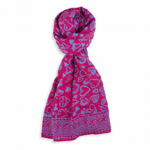 SARONG PLATADEPALO HEARTS - WS005P