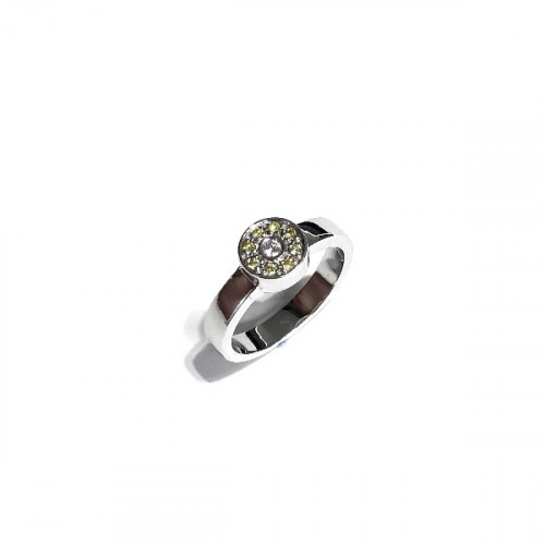 ANILLO ORO BLANCO DIAMANTES - S12-08427