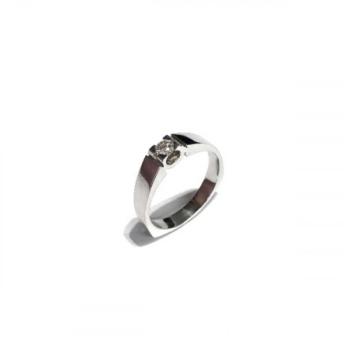 WHITE GOLD SOLITARY CLIMENT 1890 RING - S-2419/BR