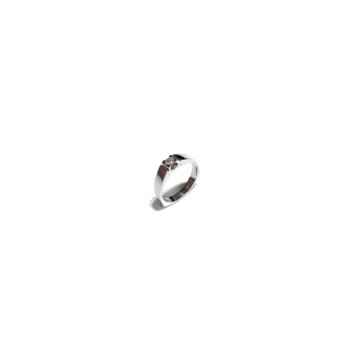 WHITE GOLD SOLITARY CLIMENT 1890 RING - S-2419/BR