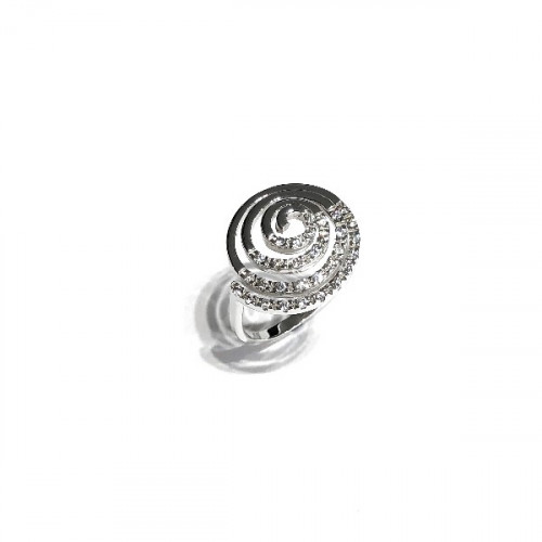 WHITE GOLD SPIRAL RING - SS143-00182-00