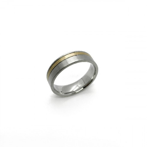 STEEL AND GOLD TENO RING - 068.1300.D30.62