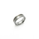 DIAMOND STEEL AND SILVER TENO RING - 067.13P01.D30.53