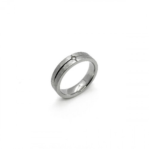 DIAMOND STEEL TENO RING - 069.3112.D54.54