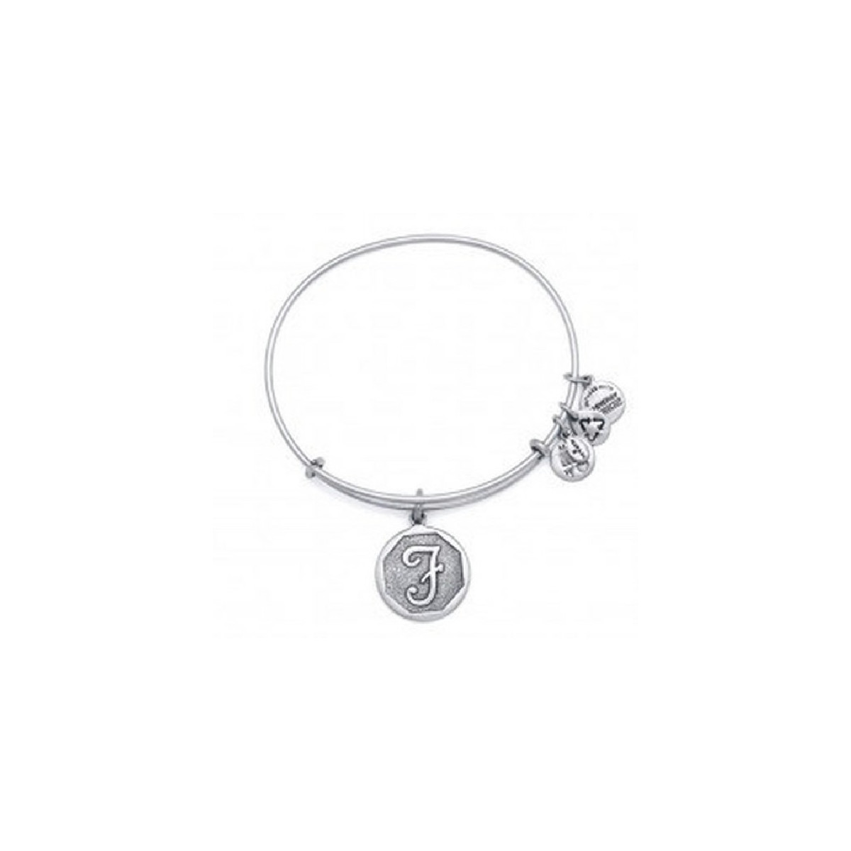 LETTER F PENDAND ALEX AND ANI BRACELET SILVER COLORED - A13EB14FS