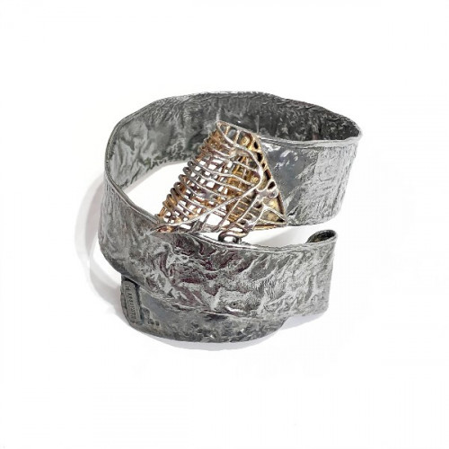 ILUMINADA MENDES SILVER SLAVE BRACELET - PPU10845F