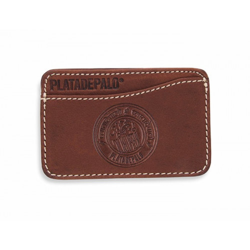 BROWN LEATHER PLATADEPALO CARD - ACC71