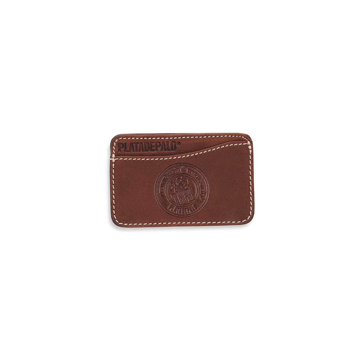 BROWN LEATHER PLATADEPALO CARD - ACC71