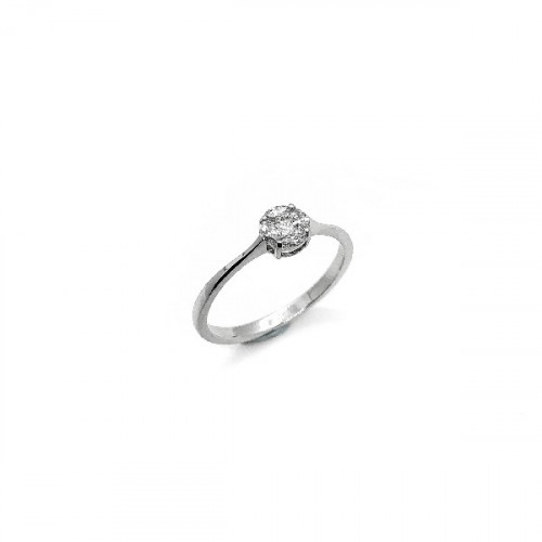 ANILLO SOLITARIO ORO BLANCO - 90759CN/001