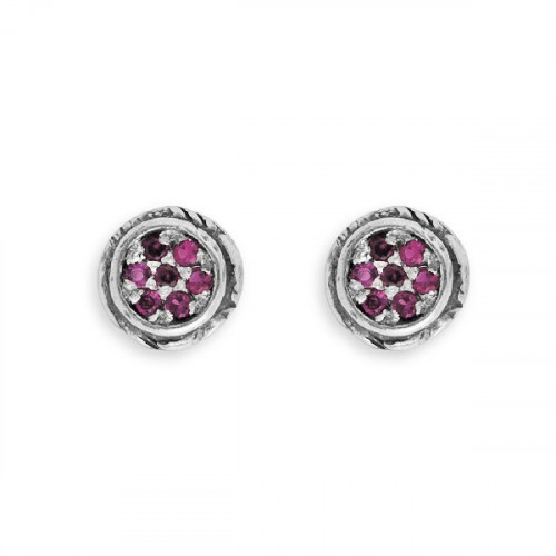 PENDIENTES PLATADEPALO MINI ROSA - CE18R