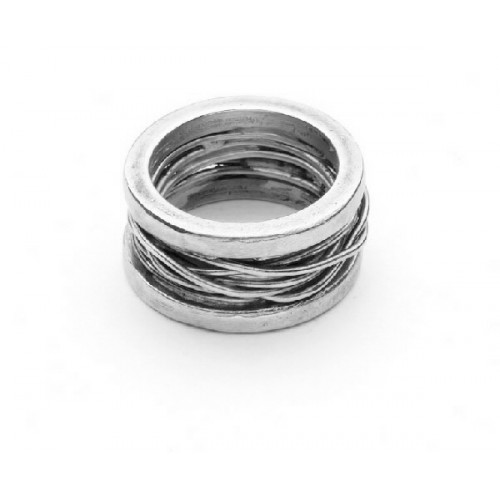 ANILLO PLATA HILOS - R12 T/16