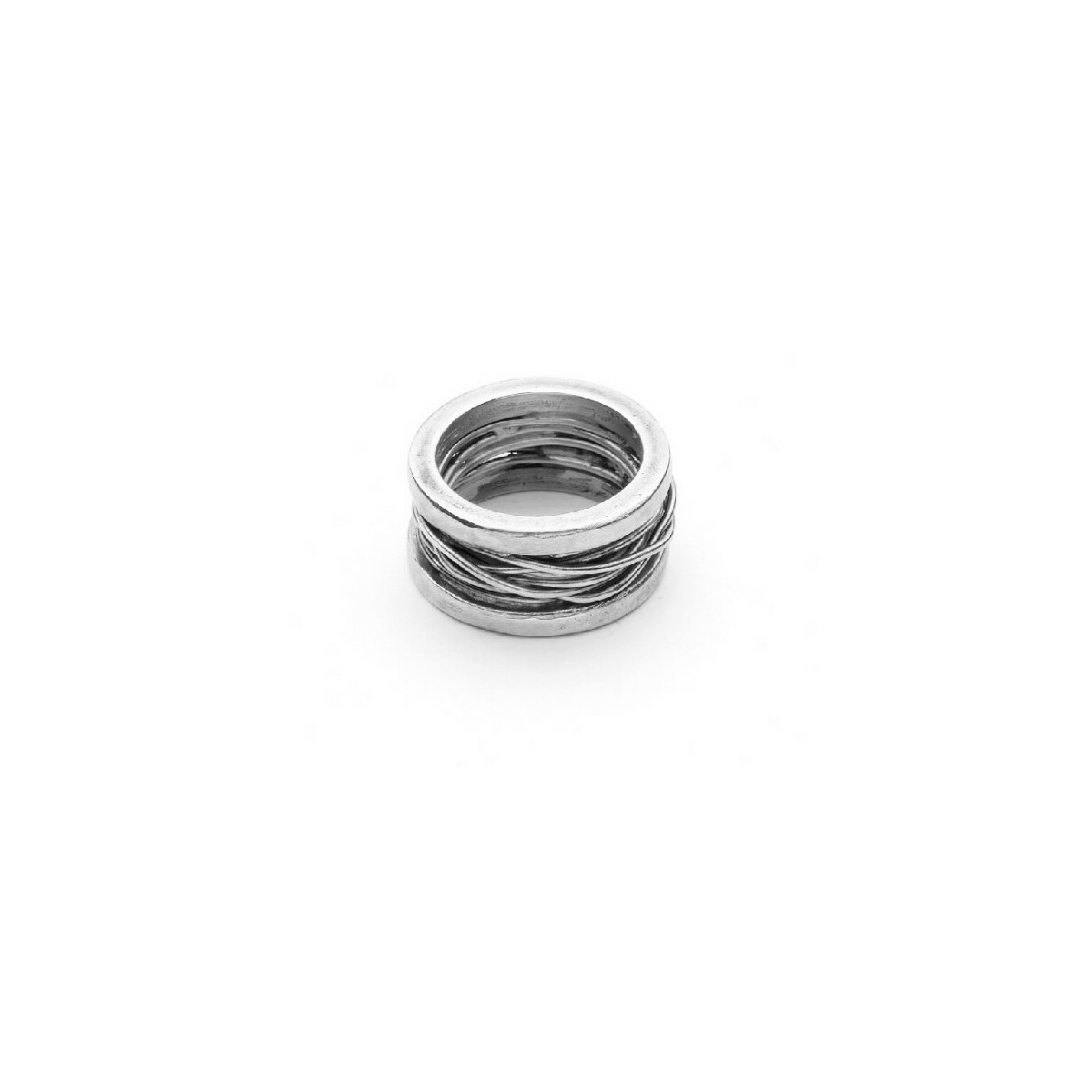 ANILLO PLATA HILOS - R12 T/16